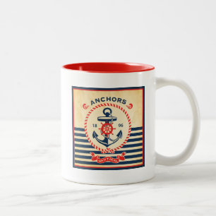 Tasse 2 Couleurs Affiche nautique vintage