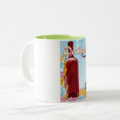 Tasse 2 Couleurs Affiche paysagère d'Occitanie France (Devant gauche)