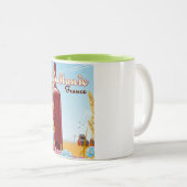 Tasse 2 Couleurs Affiche paysagère d'Occitanie France (Devant droit)