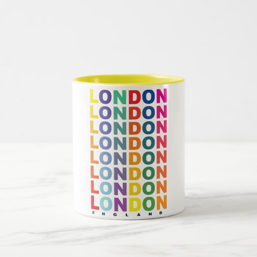 Tasse 2 Couleurs Affiche rétro Londres Angleterre (Centre)