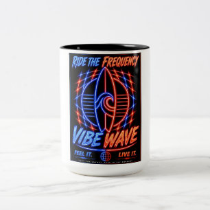Tasse 2 Couleurs Affiche Vibe Wave Neon Surf – Rétro Aesthétique Sy