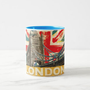 Tasse 2 Couleurs Affiche vintage de Londres