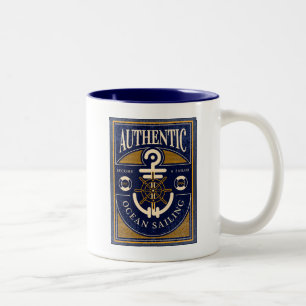 Tasse 2 Couleurs Affiche vintage de navigation