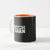 Tasse 2 Couleurs Afficher et apprendre le texte blanc (Devant gauche)