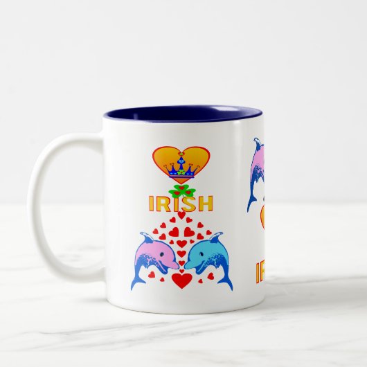 Tasse 2 Couleurs Afficher ☘ I Love Irish-Frisky Couple Fab (Gauche)