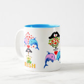 Tasse 2 Couleurs Afficher ☘ I Love Irish-Frisky Couple Fab (Devant gauche)