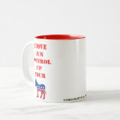 TASSE 2 COULEURS AFFICHER LE CONTRÔLE DES ARMES (Devant gauche)