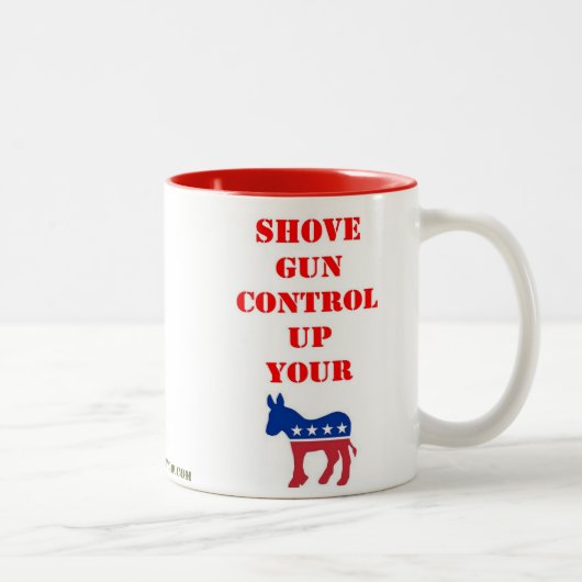 TASSE 2 COULEURS AFFICHER LE CONTRÔLE DES ARMES (Droit)