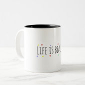Tasse 2 Couleurs Affirmation positive | La vie est belle (Devant gauche)
