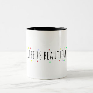 Tasse 2 Couleurs Affirmation positive La vie est belle