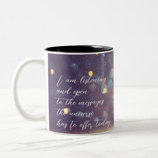 Tasse 2 Couleurs Affirmation Positive Vert/Or (Gauche)