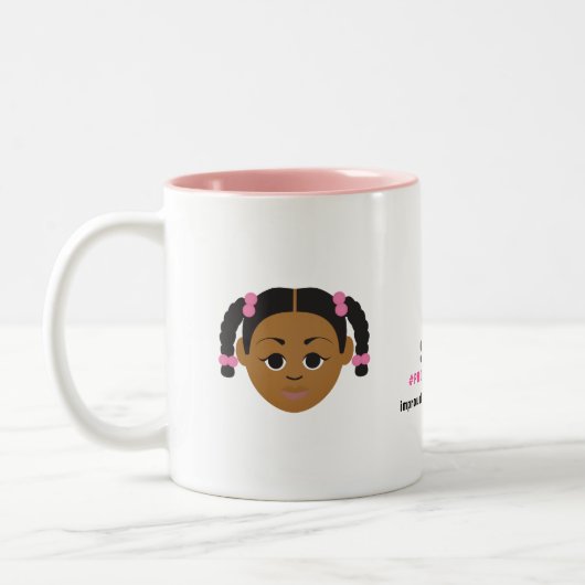 Tasse 2 Couleurs Affirmation #Proud2BNaturalMe (Gauche)