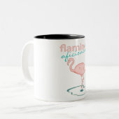 Tasse 2 Couleurs Aficionado de Flamant rose (Devant gauche)