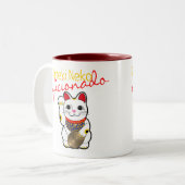 Tasse 2 Couleurs Aficionado de Maneki Neko (Devant gauche)