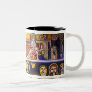 Tasse 2 Couleurs Afrique, Éthiopie. Œuvre d'art représentant des ap