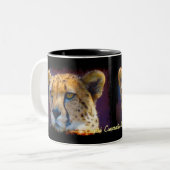 Tasse 2 Couleurs Afrique sauvage Amateurs d'animaux Big Five Cheeta (Devant gauche)
