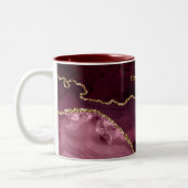 Tasse 2 Couleurs Agate bordeaux et or (Gauche)