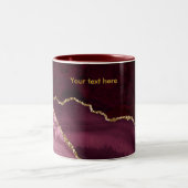 Tasse 2 Couleurs Agate bordeaux et or (Centre)