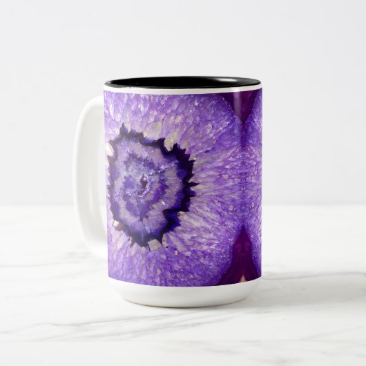 Tasse 2 Couleurs Agate pourpre Geode de Falln (Devant gauche)
