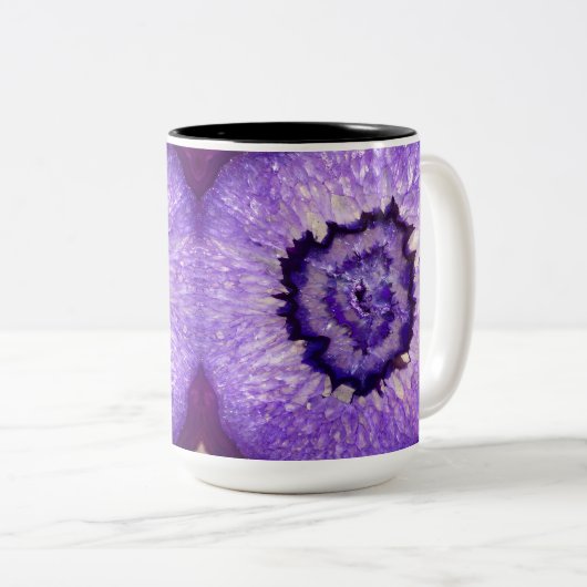 Tasse 2 Couleurs Agate pourpre Geode de Falln (Devant droit)