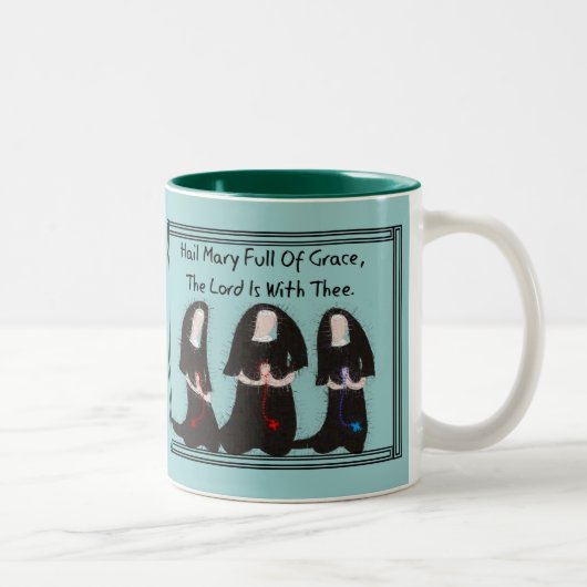 Tasse 2 Couleurs Agenouillement "grêle Mary de trois nonnes (Droit)
