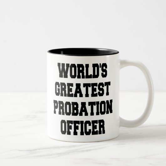 Tasse 2 Couleurs Agent de probation le plus grand au monde (Droit)