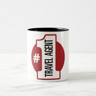Tasse 2 Couleurs Agent de voyage du numéro 1