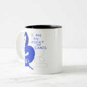 Tasse 2 Couleurs Agent du ver Chaos sur une chaîne (Devant gauche)