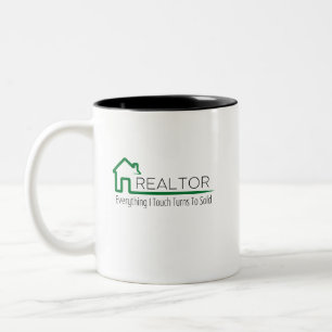Tasse 2 Couleurs Agent immobilier - Tout ce que je touche se vend