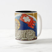 Tasse 2 Couleurs Agnus Dei (Devant droit)