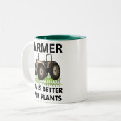 Tasse 2 Couleurs Agriculteur agricole (Devant gauche)