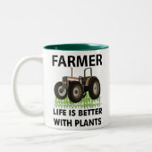 Tasse 2 Couleurs Agriculteur agricole (Gauche)