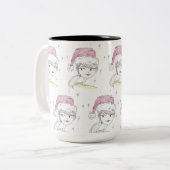 Tasse 2 Couleurs Aide père Noël (Devant gauche)