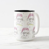 Tasse 2 Couleurs Aide père Noël (Devant droit)