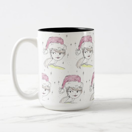 Tasse 2 Couleurs Aide père Noël (Gauche)