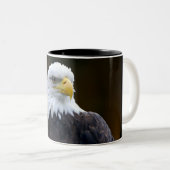 Tasse 2 Couleurs Aigle à tête blanche américaine (Devant droit)