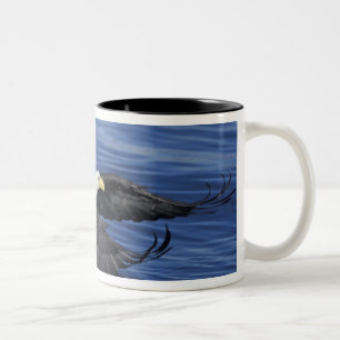 Tasse 2 Couleurs Aigle à tête blanche de la péninsule de Kenai, Ala