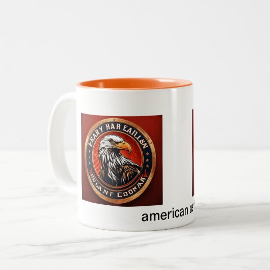 Tasse 2 Couleurs Aigle Américain (Devant gauche)
