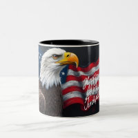 Aigle chauve avec drapeau américain Art du 4 juill