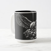 Tasse 2 Couleurs Aigle de Cendres par BurnsInHell (Devant gauche)