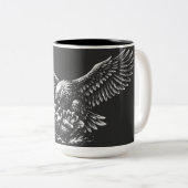 Tasse 2 Couleurs Aigle de Cendres par BurnsInHell (Devant droit)