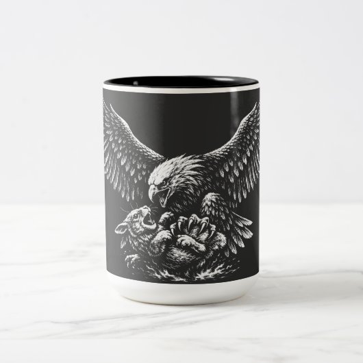 Tasse 2 Couleurs Aigle de Cendres par BurnsInHell (Centre)