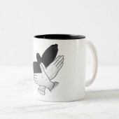 Tasse 2 Couleurs Aigle de silhouette (Devant droit)