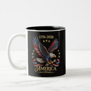 Tasse 2 Couleurs Aigle du 250e anniversaire américain