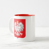 Tasse 2 Couleurs Aigle polonaise (Devant gauche)