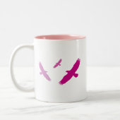 Tasse 2 Couleurs Aigles volants violets (Gauche)