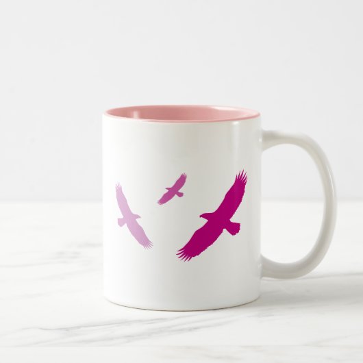 Tasse 2 Couleurs Aigles volants violets (Droit)