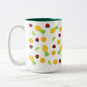 Tasse 2 Couleurs Aiguille aux fruits mignons Aiguille à la chaux or