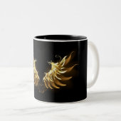 Tasse 2 Couleurs Ailes d'Ange d'or sur arrière - plan noir (Devant droit)