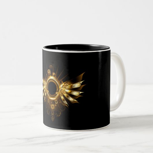 Tasse 2 Couleurs Ailes de Steampunk (Devant droit)